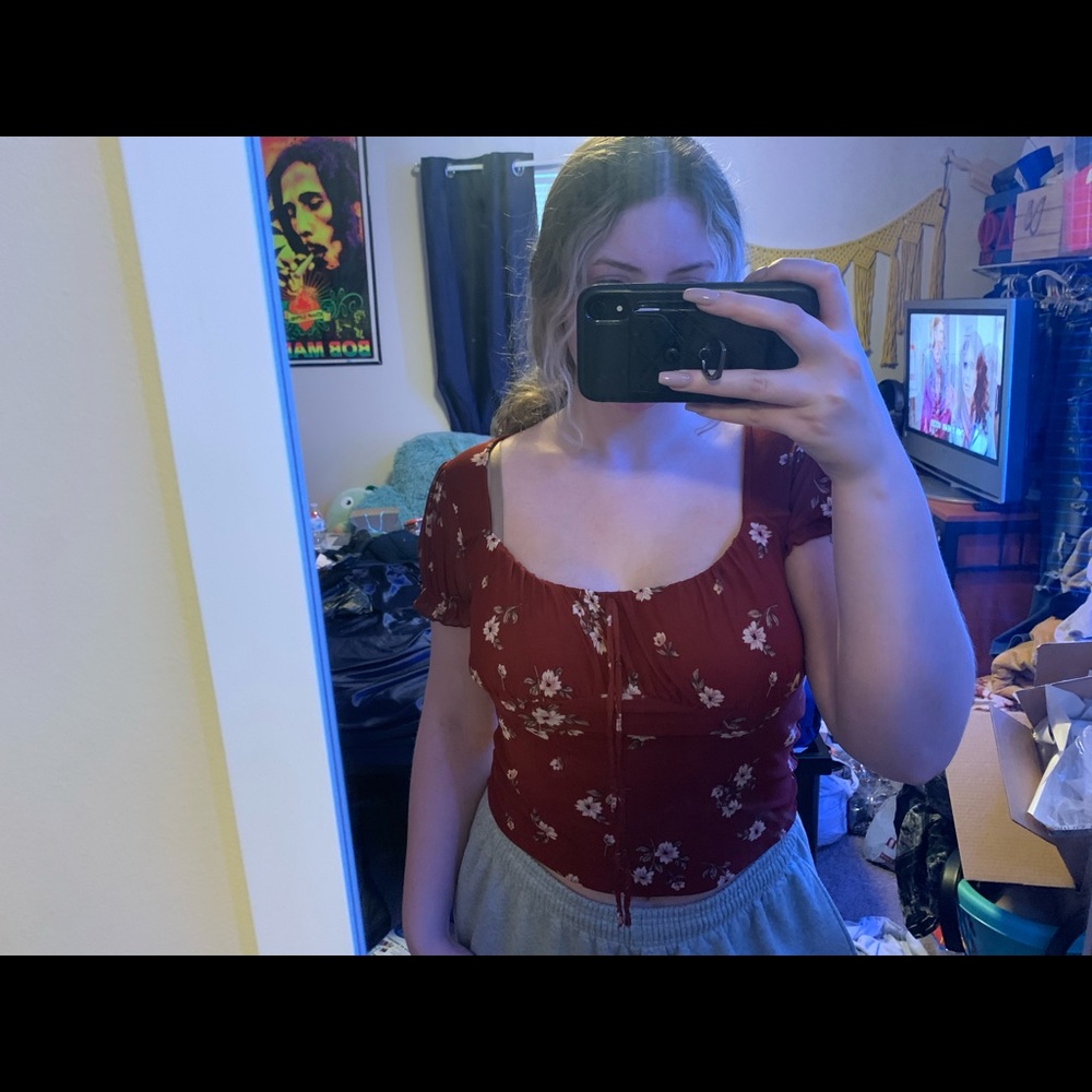 Ruffled flower top